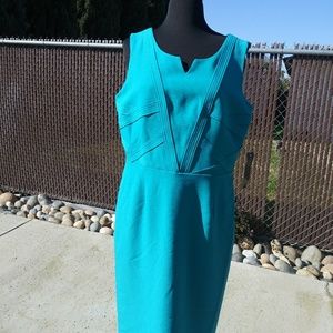 Teal Blue Fitted Dress